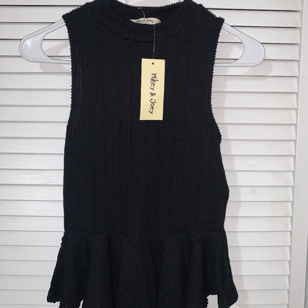 Black high neck tank top